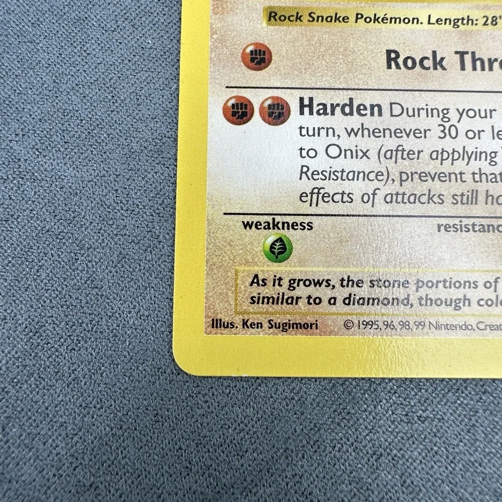 Pokemon Onix 56/102 Base Set 1999 Shadowless Common Vintage WOTC English